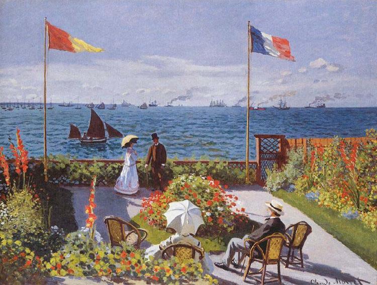 Claude Monet Jardin a Sainte Adresse China oil painting art